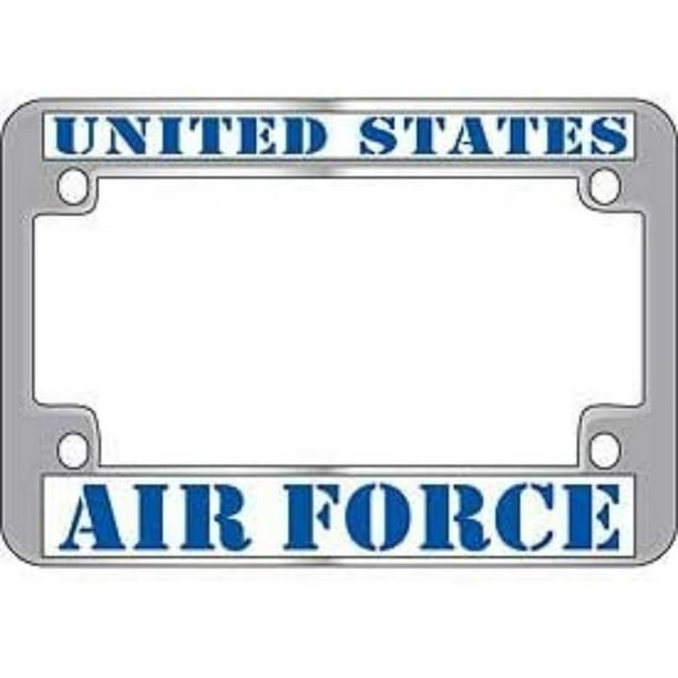 MADE IN THE USA US AIR FORCE HIGH QUALITY METAL MOTORCYCLE LICENSE PLATE FRAME